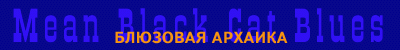 Mean Black Cat Blues - Блюзовая Архаика